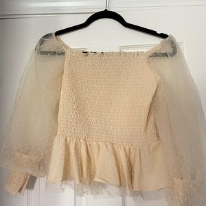 Polka dot tulle top